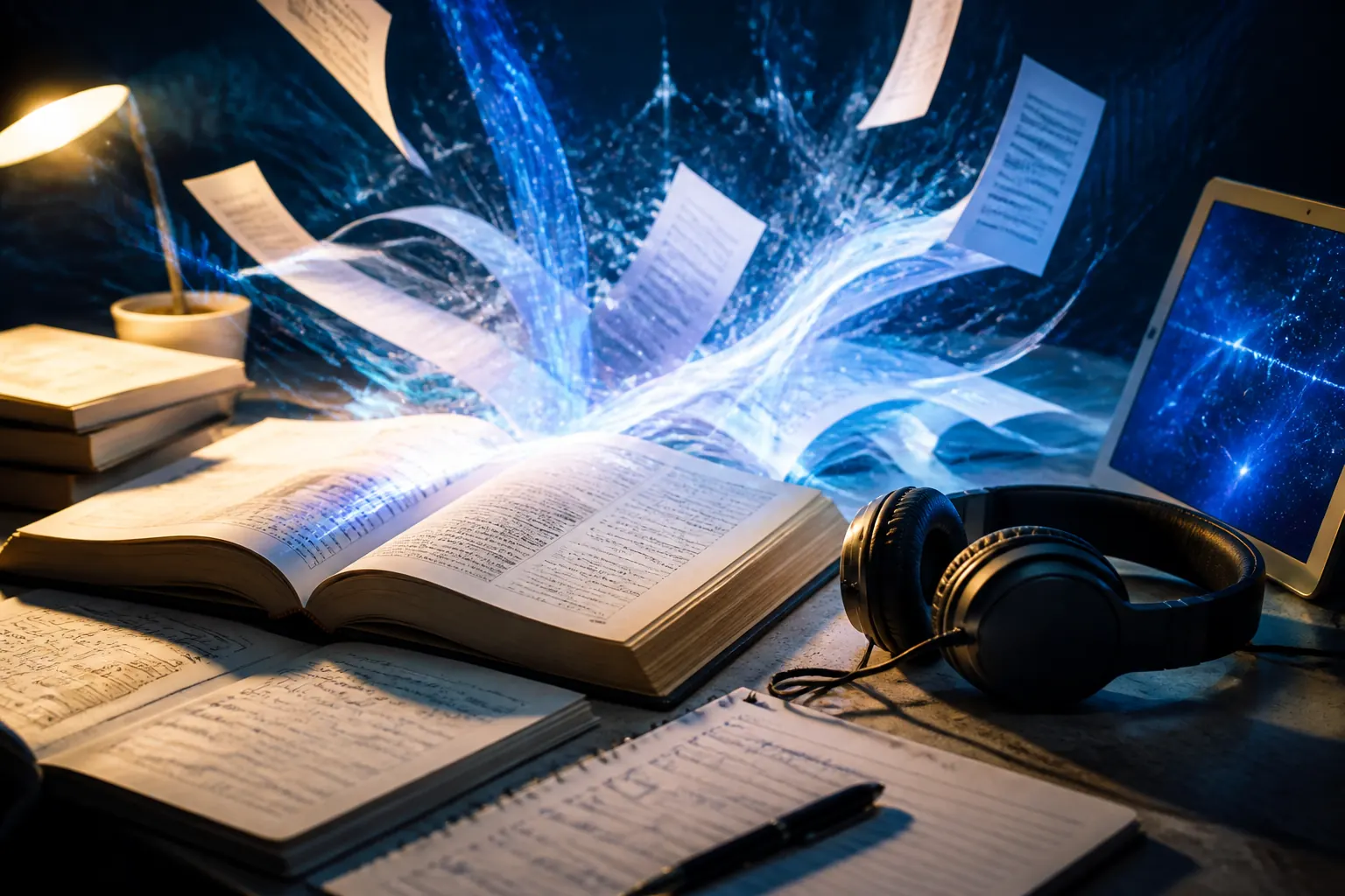Libri, PDF e lezioni audio che diventano parte dello studio